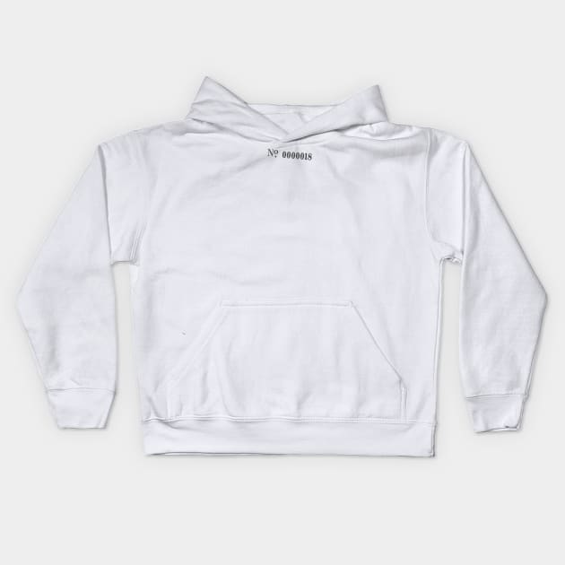 White Album Numbered Items No.18 Kids Hoodie by Evan Derian